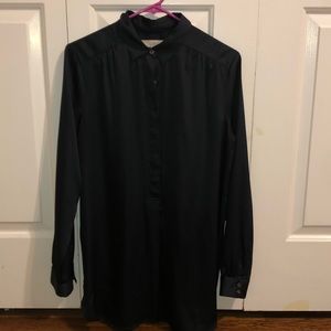 LOFT Dark Green Tunic Blouse